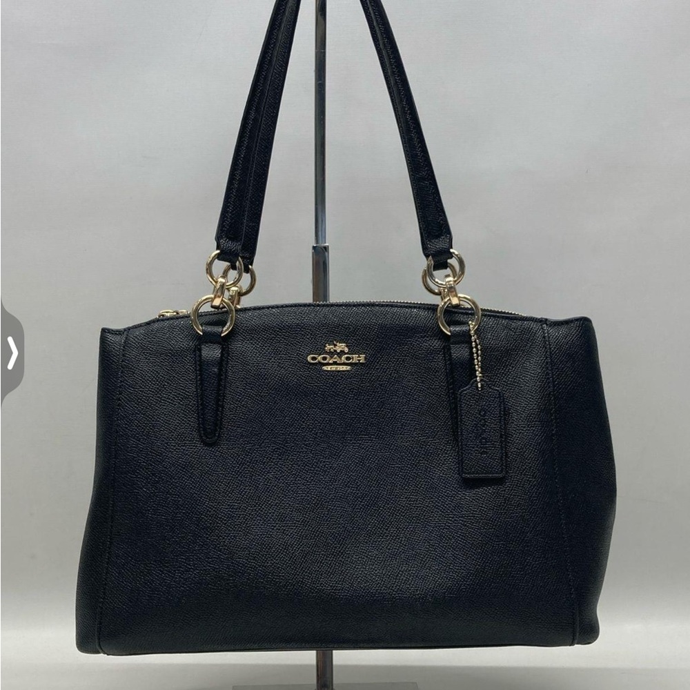 Coach Black Leather Kelsey Handbag With Crossbody Strap F57520
